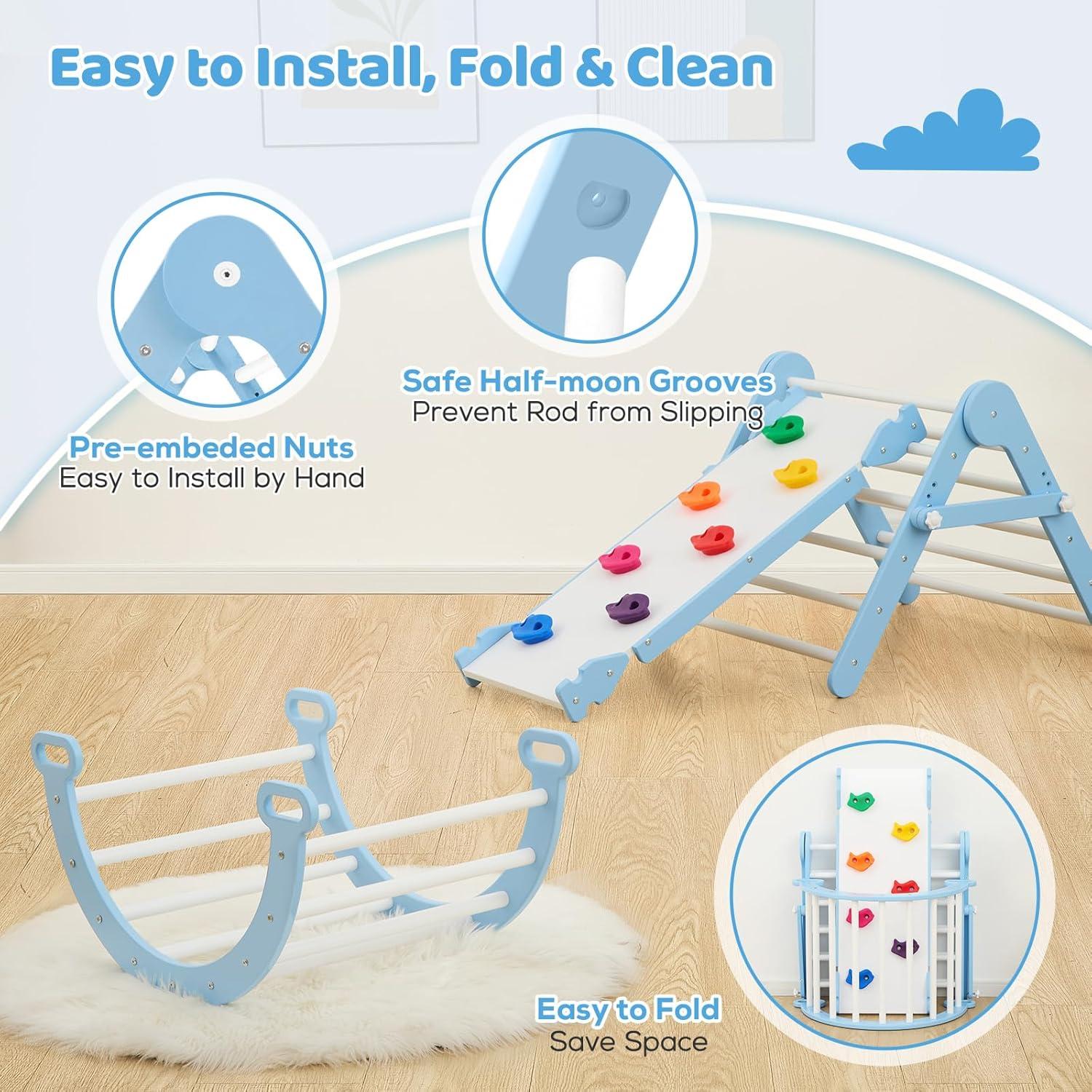 Conjunto de Escalada Montessori FUNLIO 3 en 1 - Azul