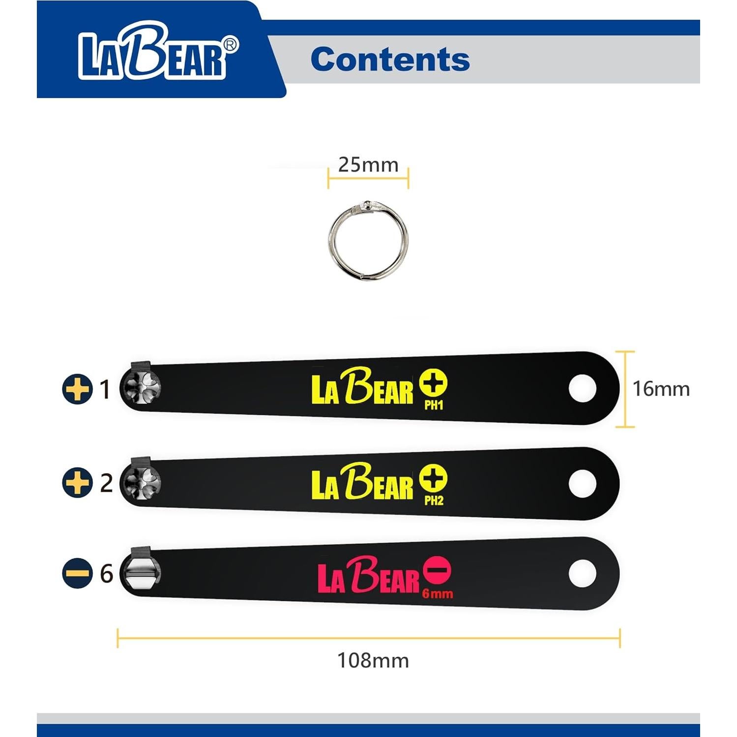 Juego de Destornilladores LABEAR Ultra Bajo Offset 3 Piezas