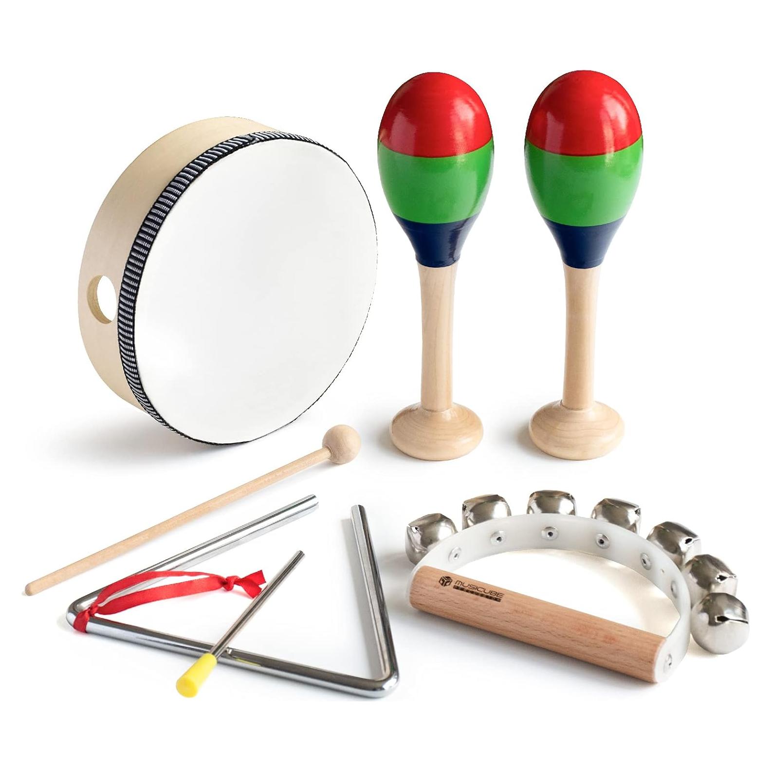 Set de Instrumentos Musicales de Percusión MUSICUBE 7 PZS