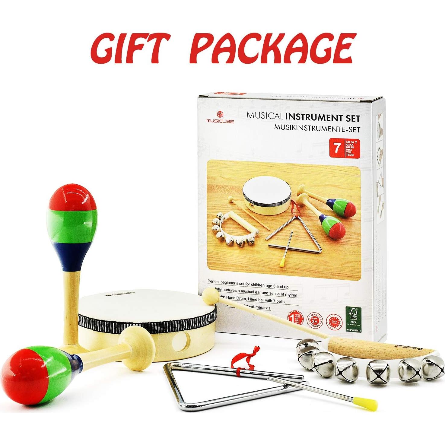 Set de Instrumentos Musicales de Percusión MUSICUBE 7 PZS