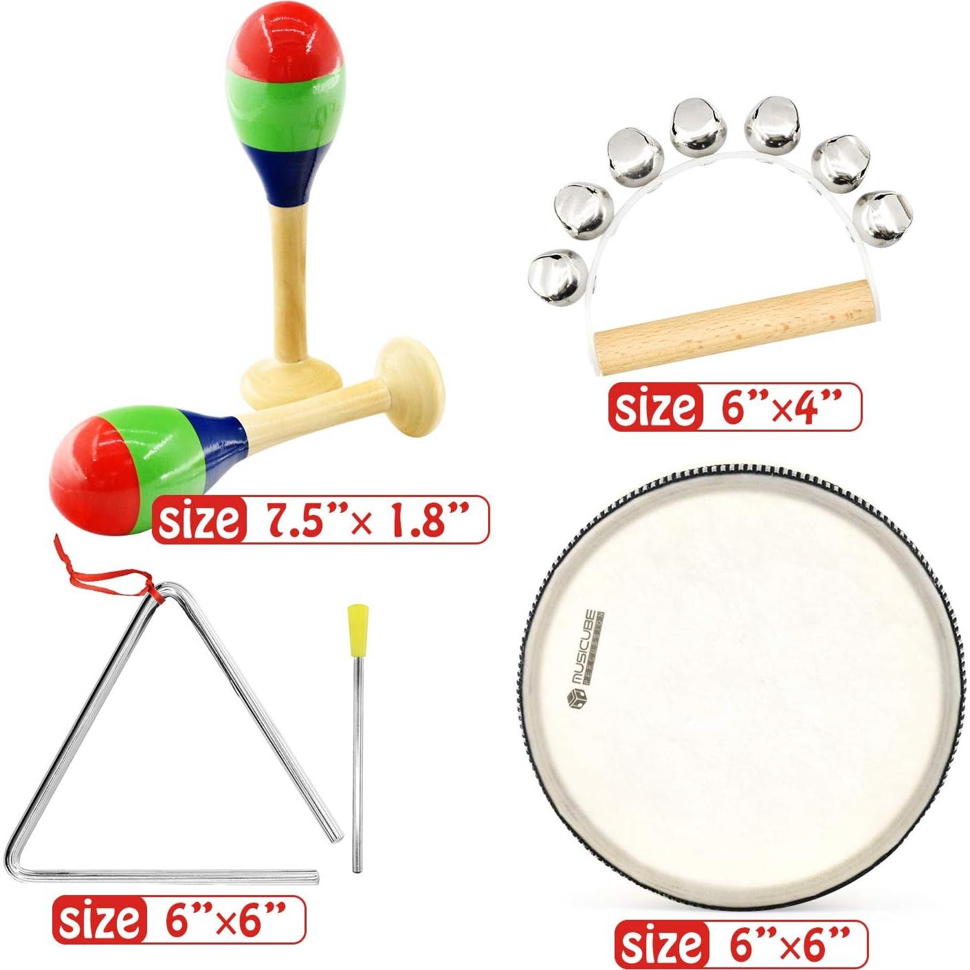 Set de Instrumentos Musicales de Percusión MUSICUBE 7 PZS
