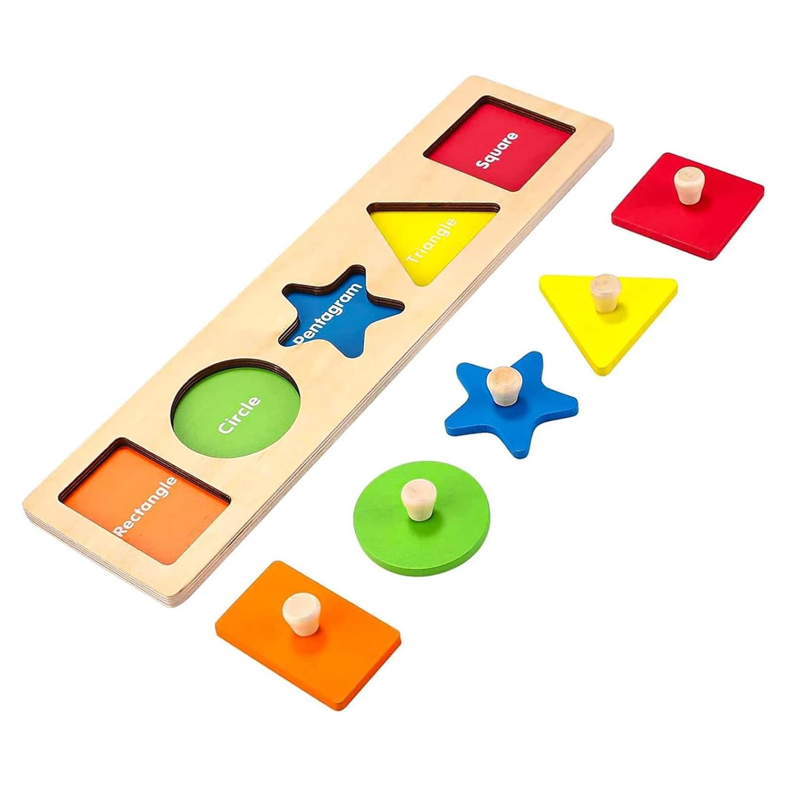 Rompecabezas de Madera Montessori QODOFLR para Niños 1-3 Años