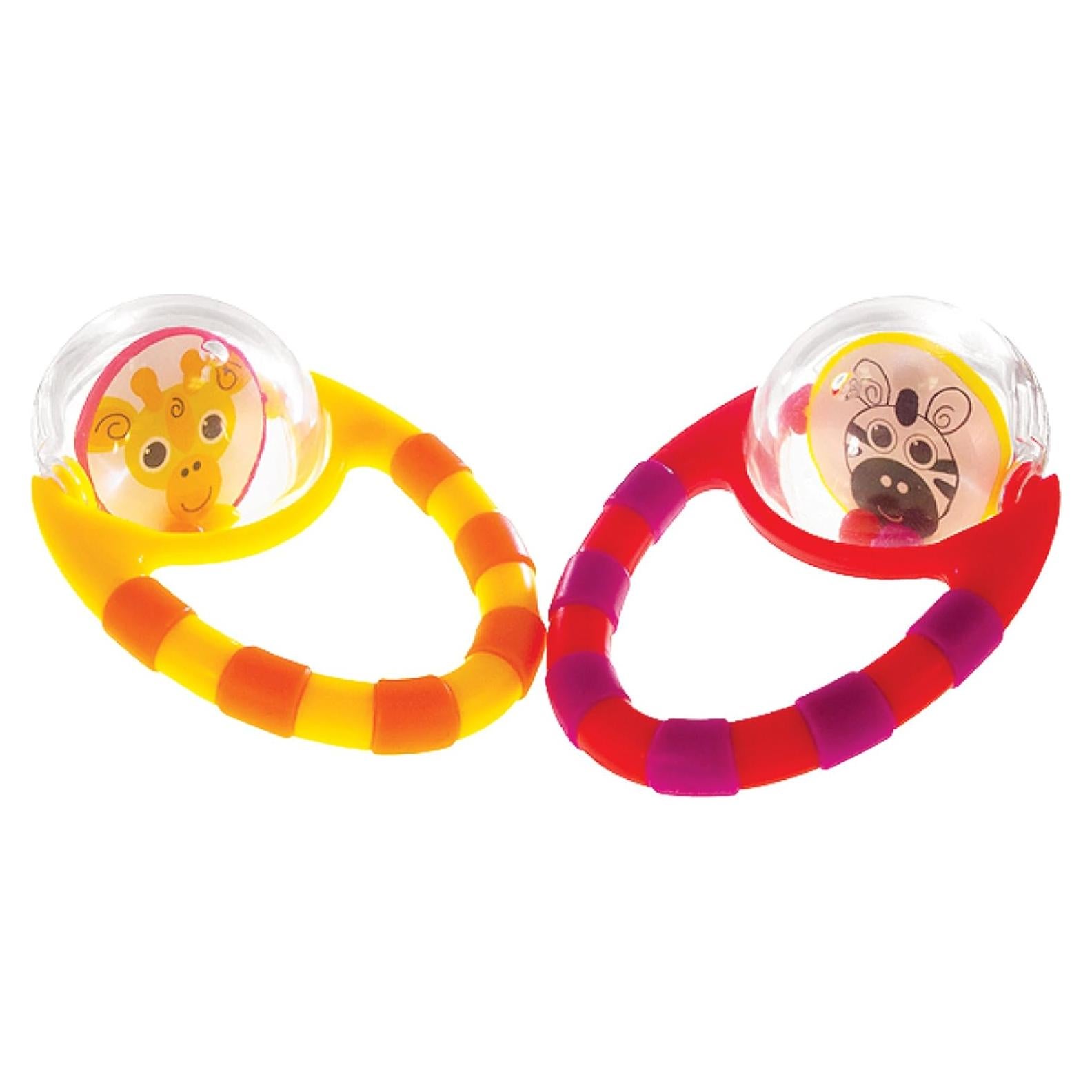 Sonajero Sassy Flip & Grip - Paquete de 2 Piezas para Bebés