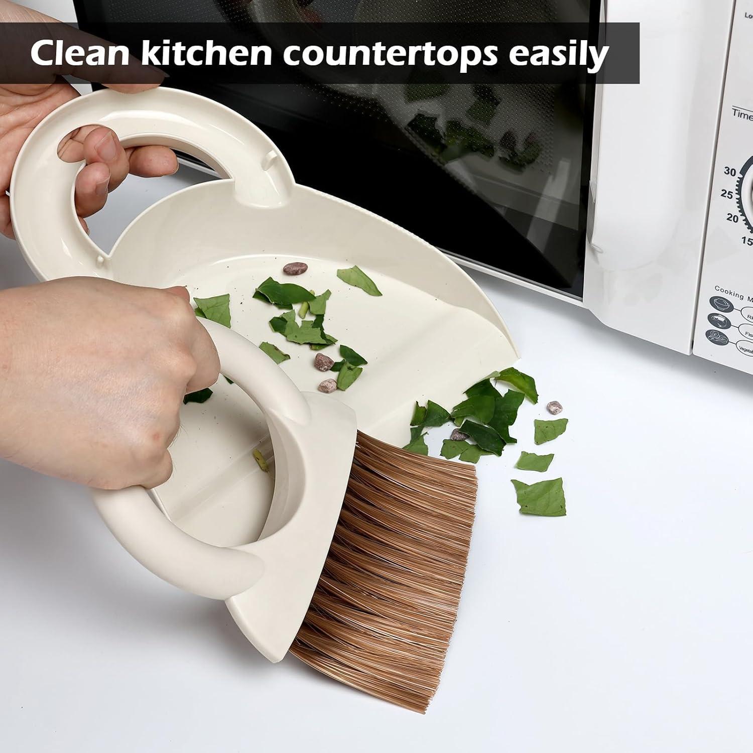 Juego de Escoba y Recogedor Mini BAOYINGTE - Blanco, 16.5 cm