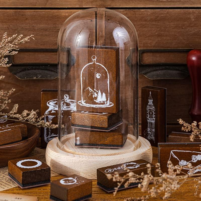 Set de Sellos Decorativos Alideco Floral Vintage 7 Piezas