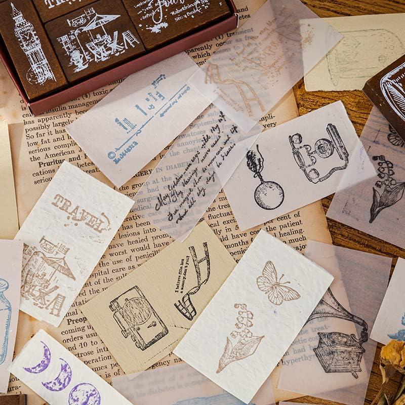 Set de Sellos Decorativos Alideco Floral Vintage 7 Piezas