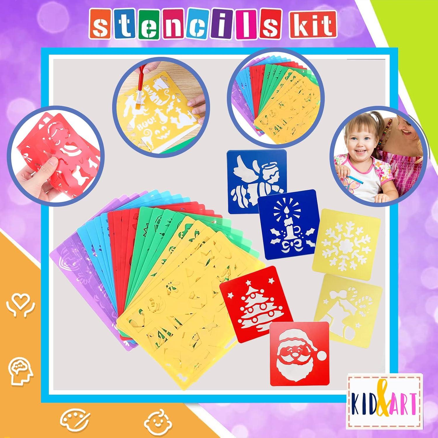 Set de 26 Plantillas de Dibujo LanMa - 400 Imágenes Variadas