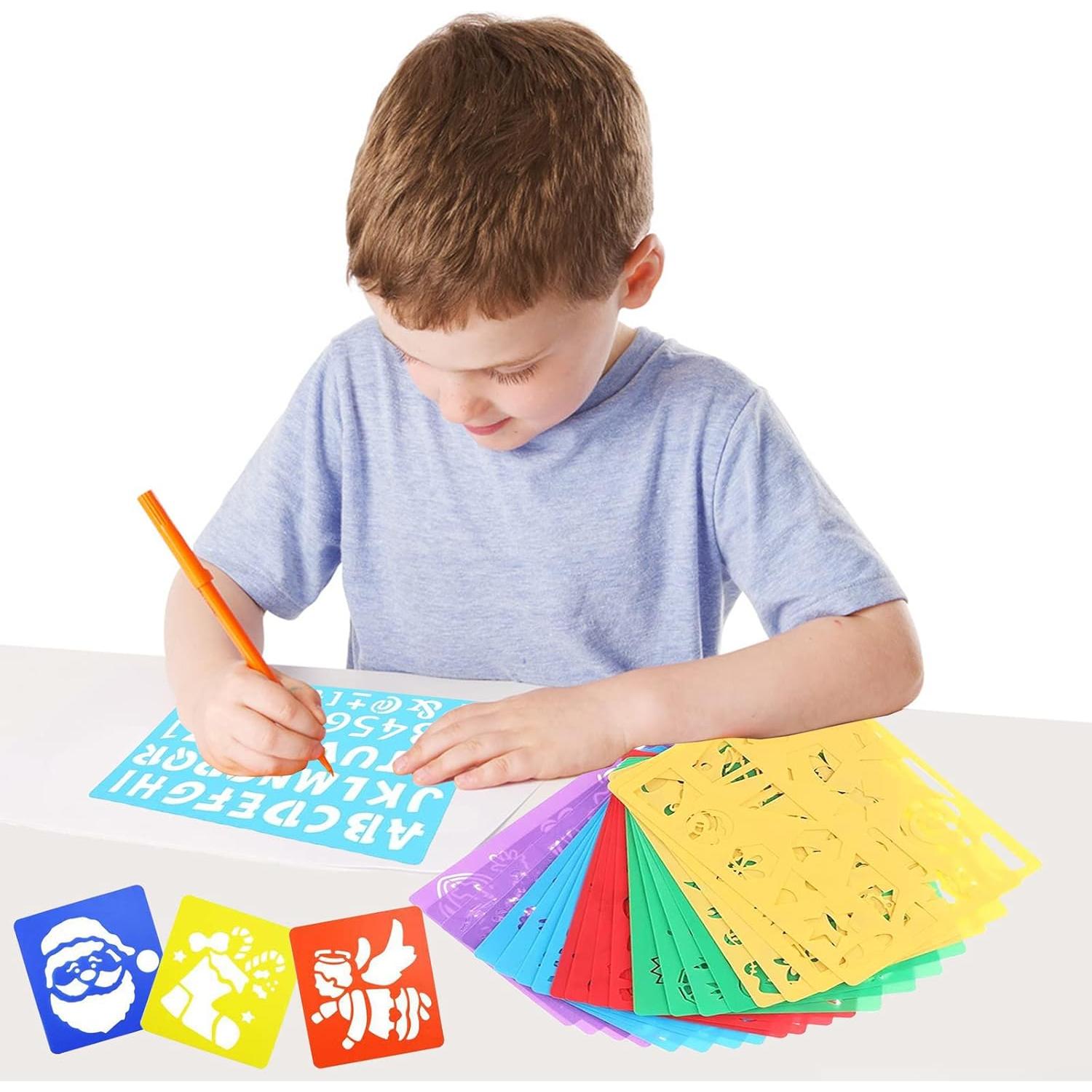 Set de 26 Plantillas de Dibujo LanMa - 400 Imágenes Variadas