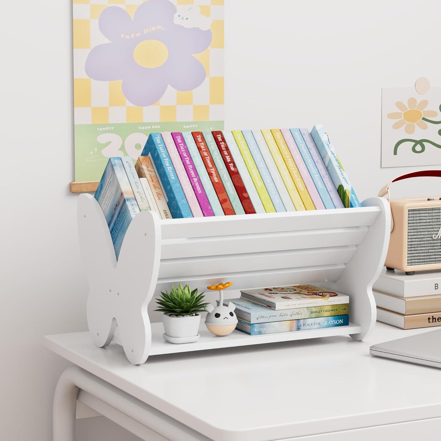 Estantería Montessori Naches para Niños Mariposa Blanca 55x42x33cm