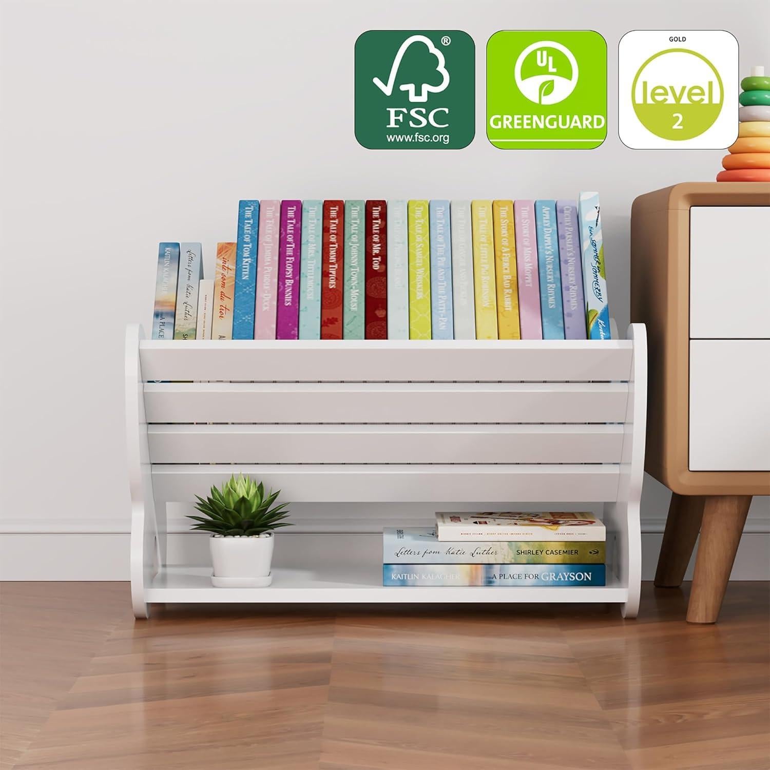 Estantería Montessori Naches para Niños Mariposa Blanca 55x42x33cm