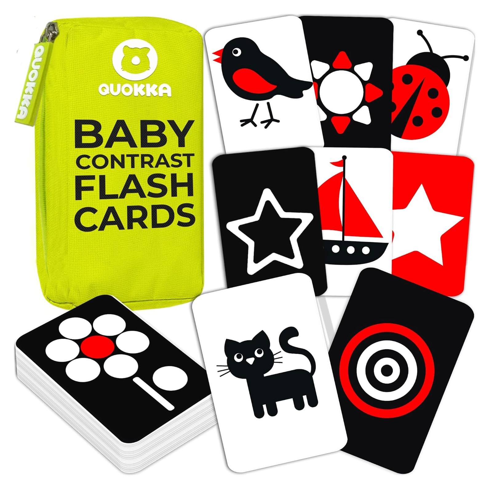 Tarjetas de Flash QUOKKA 60 Piezas para Bebés 0-3 Años