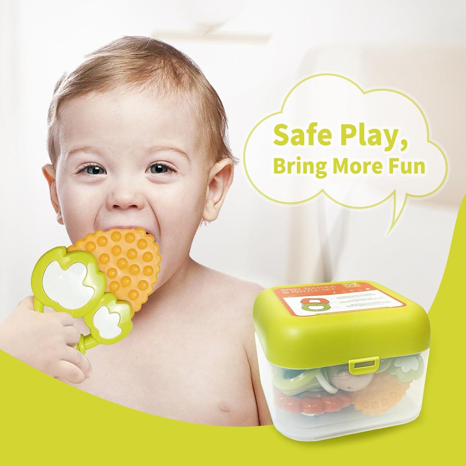 Juego de 12 Sonajeros para Bebés Cuterabit con Estuche