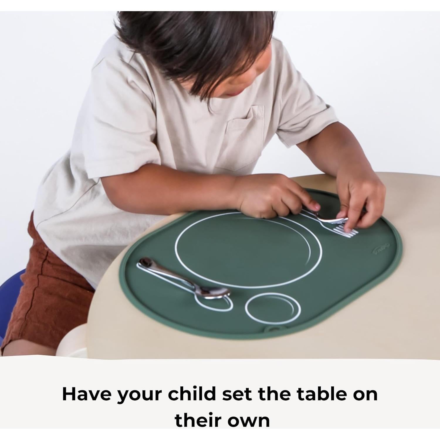 Mantel Individual Ovalado Chamos Montessori Beige 36x26 cm