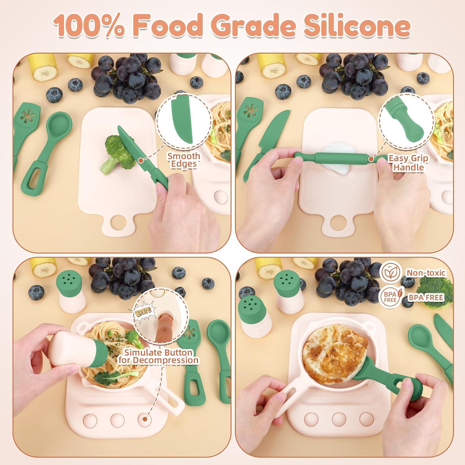 Juego de Cocina de Silicona TYRY.HU 11 Piezas Verde