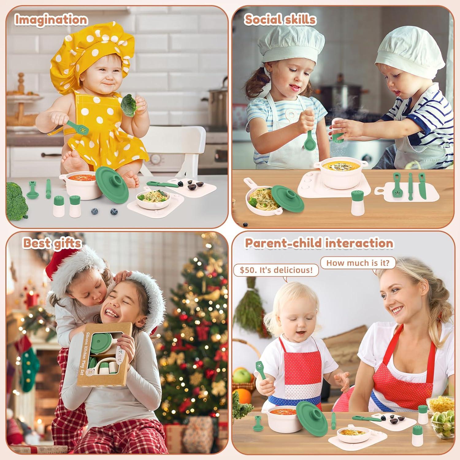 Juego de Cocina de Silicona TYRY.HU 11 Piezas Verde