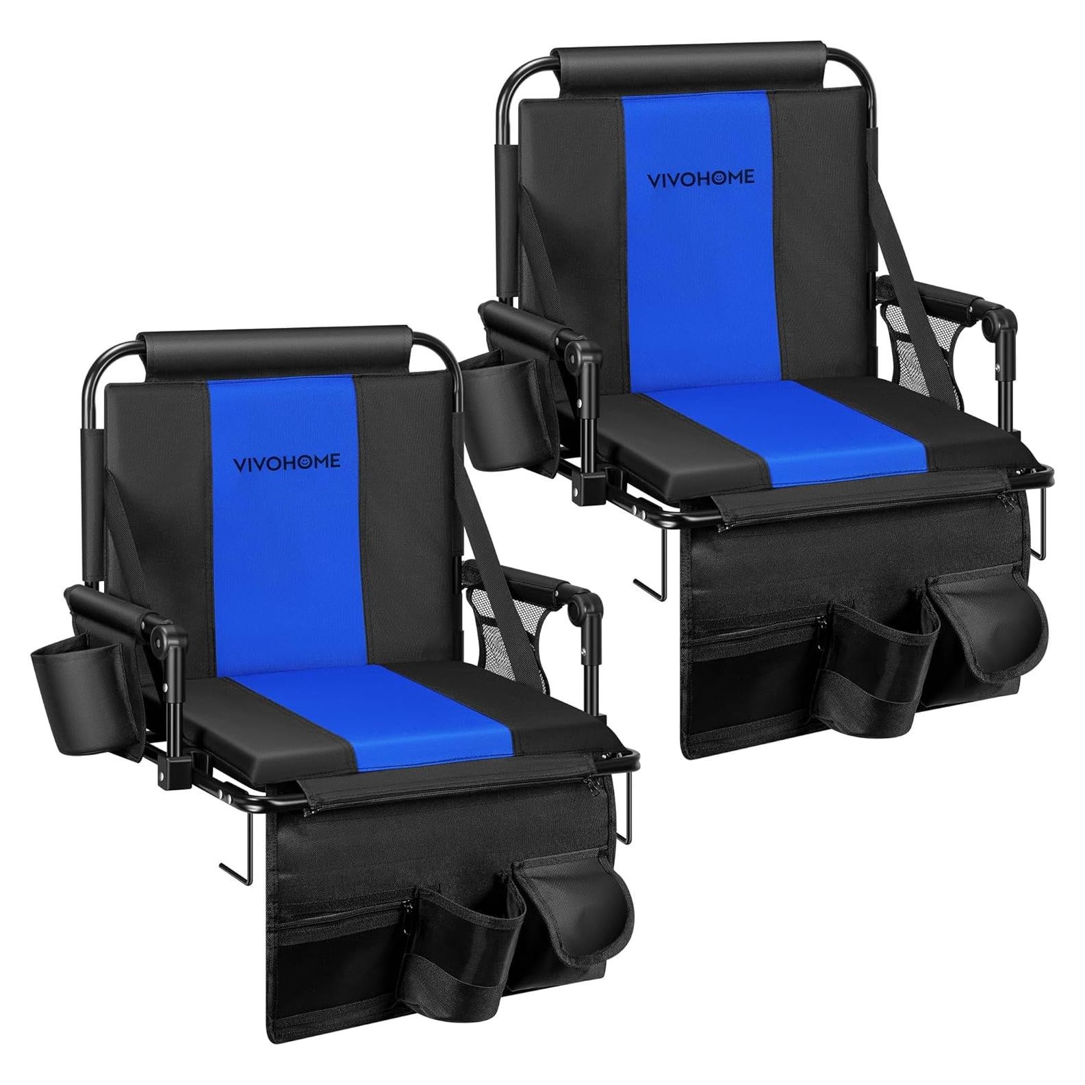 Asiento de Estadio VIVOHOME Plegable con Soporte y Cojín