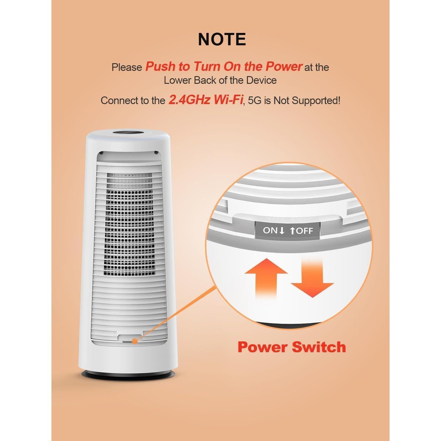 Calefactor Eléctrico CLEVAST CL-EH01 1500W Portátil con Termostato