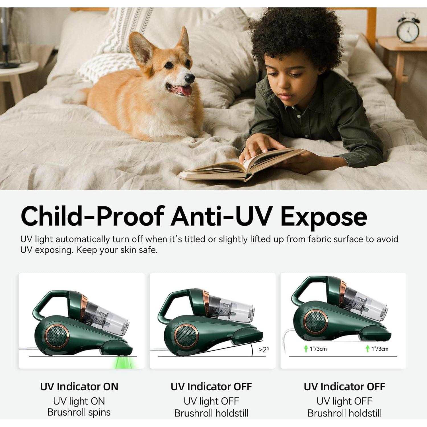 Aspiradora de Mano Dibea UV-10 con Luz UV y Filtro HEPA