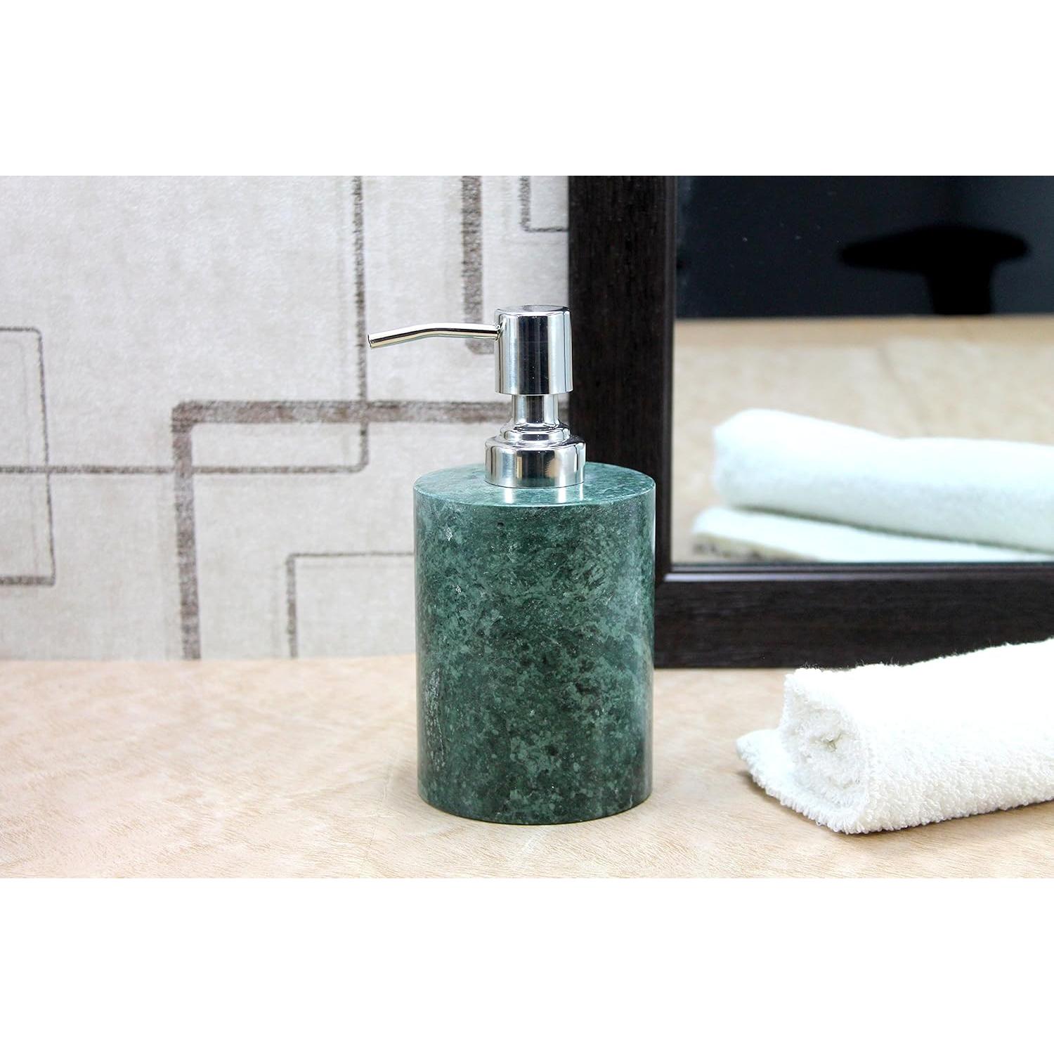 Dispensador de Jabón KLEO Redondo Verde 200ml Piedra Natural