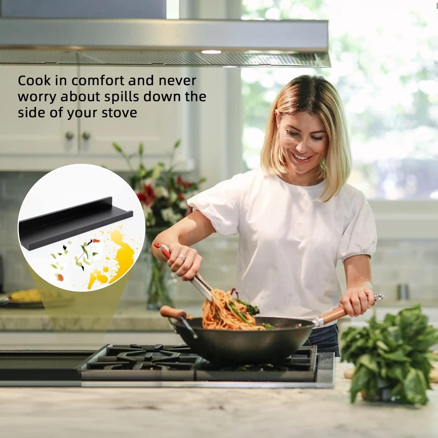 Estante Magnético de Bambú QINOL para Cocina 2 Piezas 38 cm