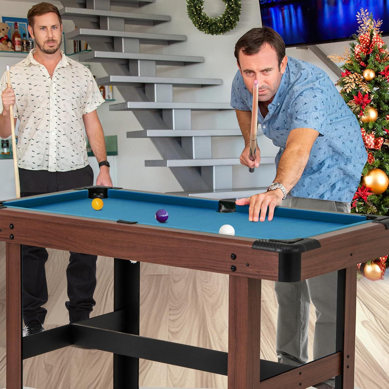 Mesa de Billar GYMAX 122x61x76 cm con Accesorios Completo