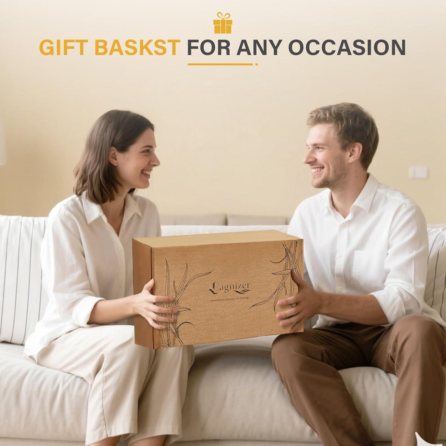 Canasta de Mimbre Bagnizer 2-Pack 25.4x21.6x17.8cm Marrón