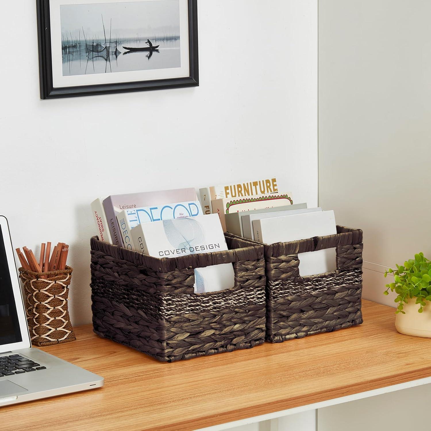 Canasta de Mimbre Bagnizer 2-Pack 25.4x21.6x17.8cm Marrón