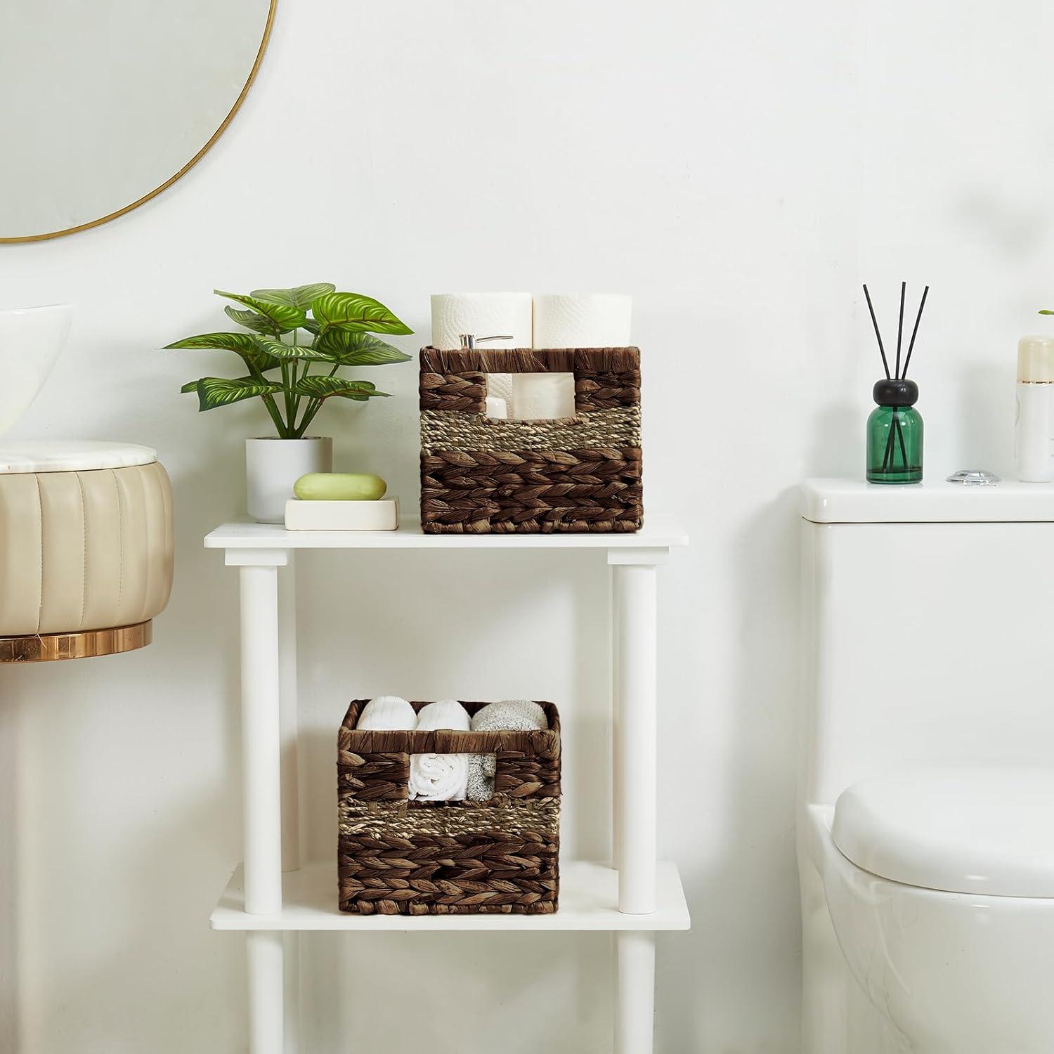 Canasta de Mimbre Bagnizer 2-Pack 25.4x21.6x17.8cm Marrón