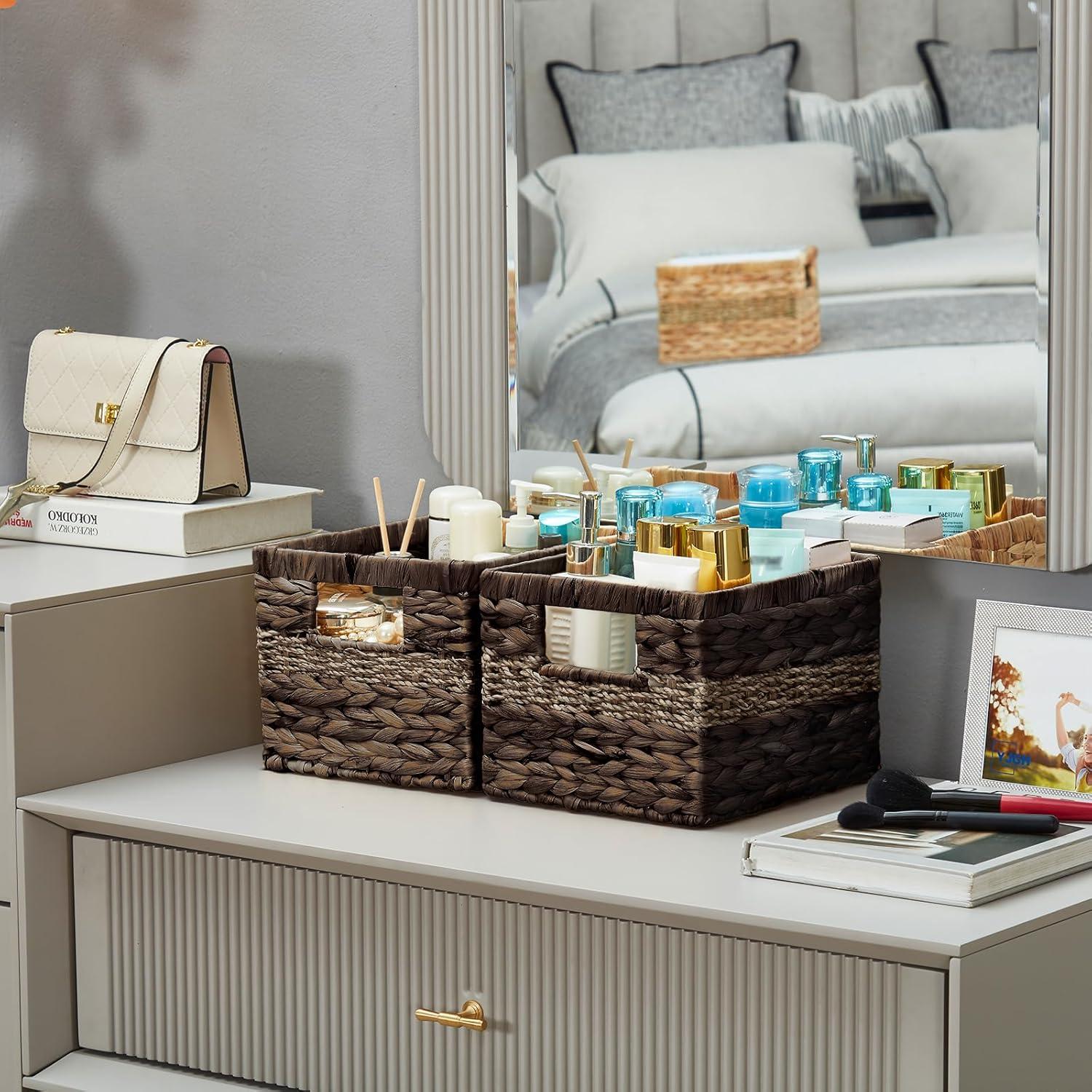 Canasta de Mimbre Bagnizer 2-Pack 25.4x21.6x17.8cm Marrón