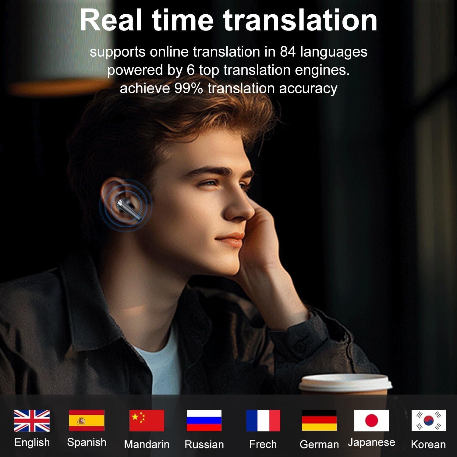 Auriculares Traductores Inalámbricos Smilephil - Traducción 144 Idiomas