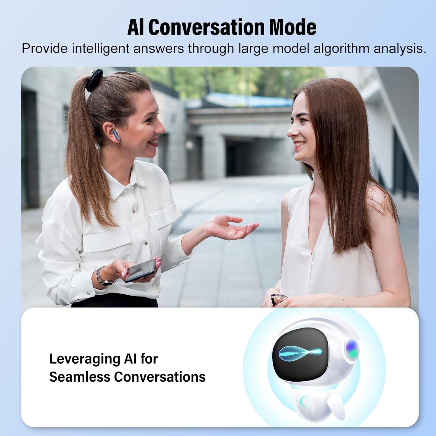 Auriculares Traductores AI Puqo EV68 Bluetooth 5.3 164 Idiomas