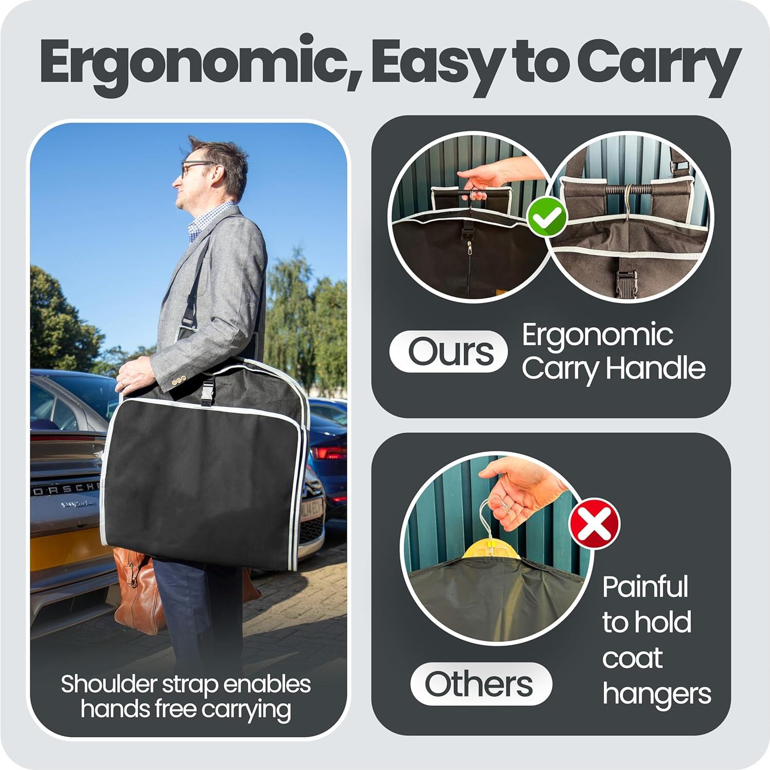 Bolsa de Ropa de Viaje Bayliss + Cole 1 Paquete 43" Negra