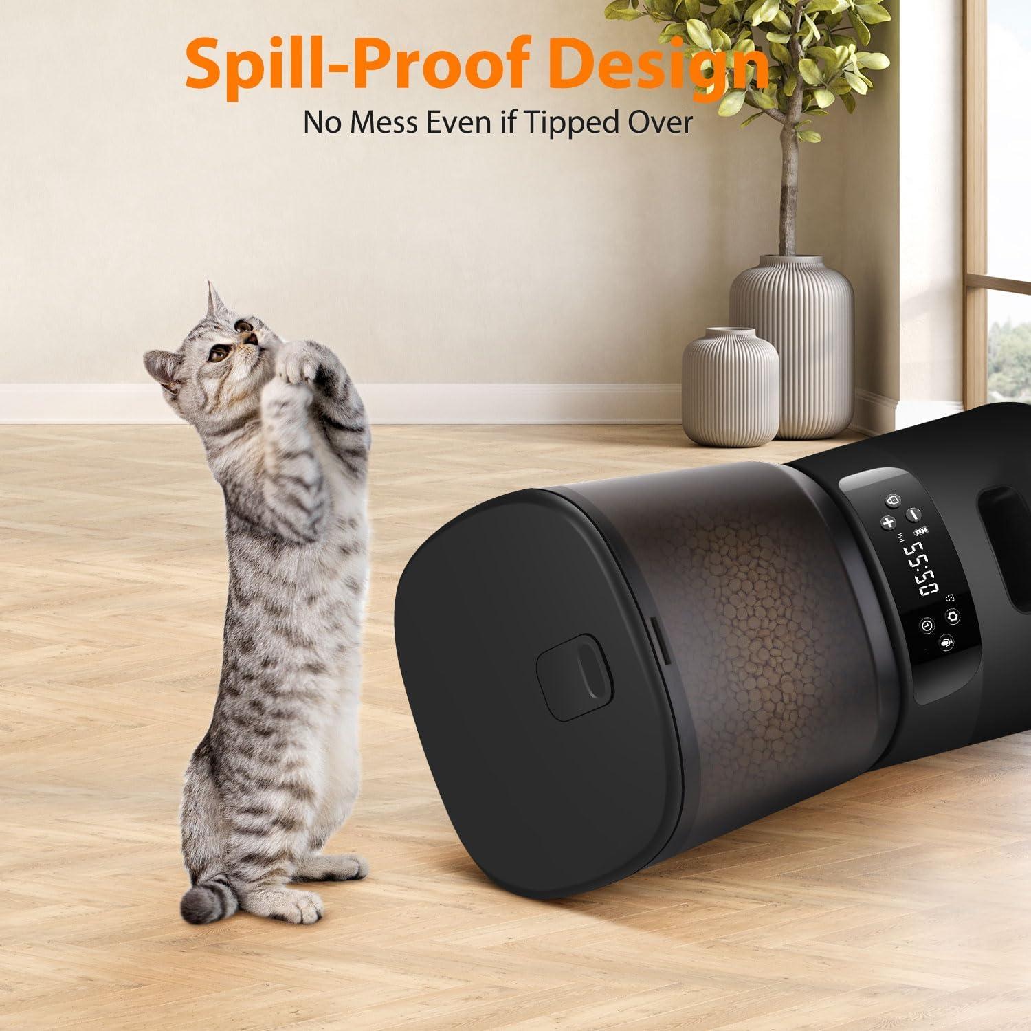 Dispensador Automático de Comida para Gatos Katalic 4L Control de Porciones