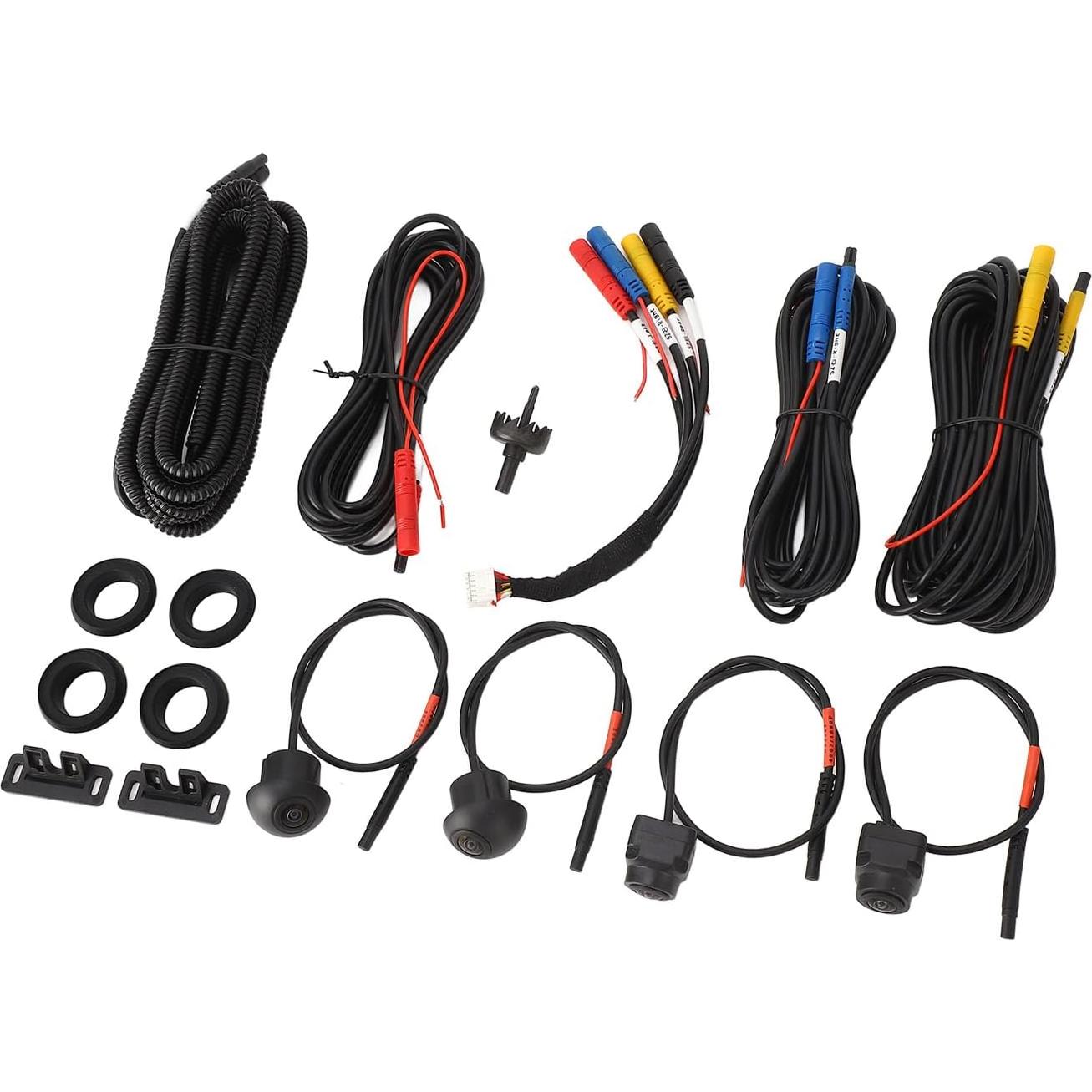 Sistema de Cámara de Coche 360 ERYUE, 4 Cámaras, IP68, Visión Nocturna