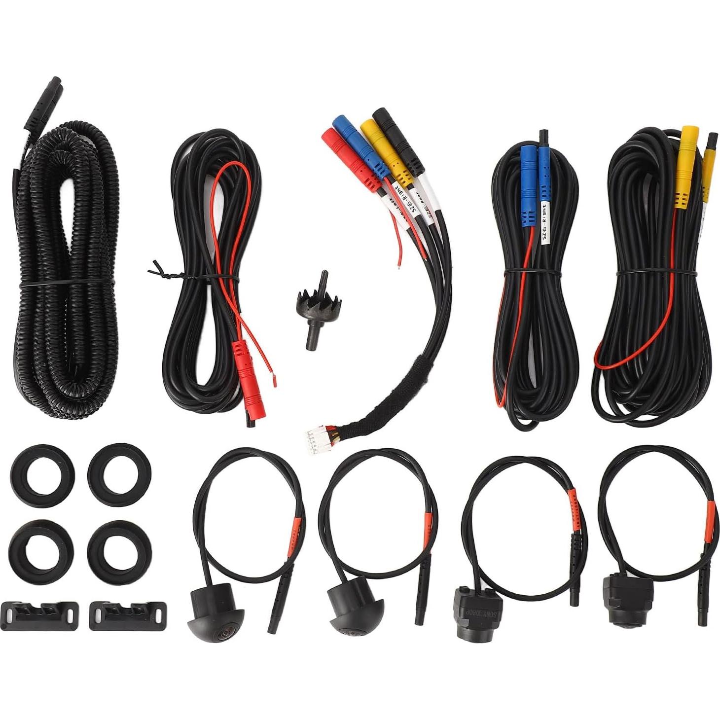 Sistema de Cámara de Coche 360 ERYUE, 4 Cámaras, IP68, Visión Nocturna