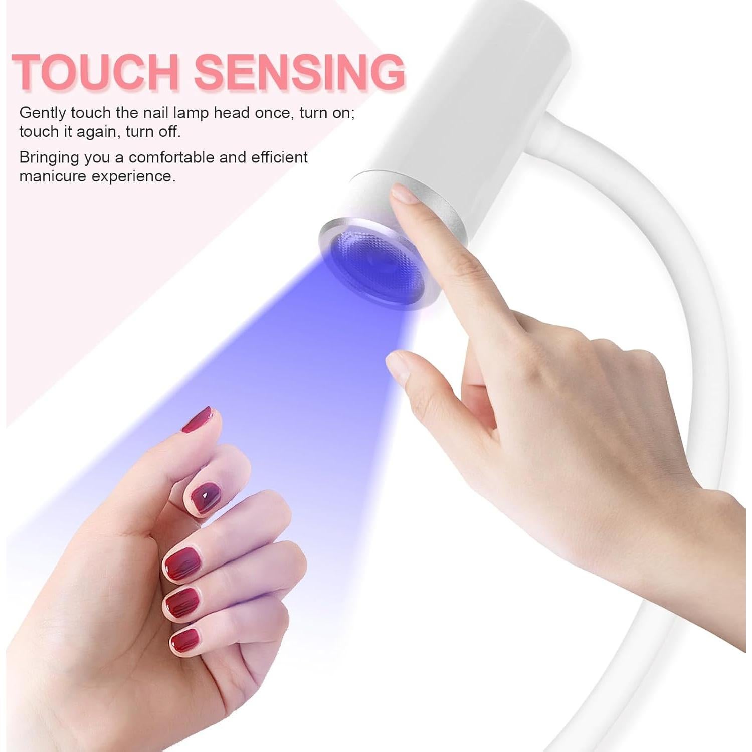 Lámpara UV LED para Uñas Gel X Inalámbrica 12W Blanca