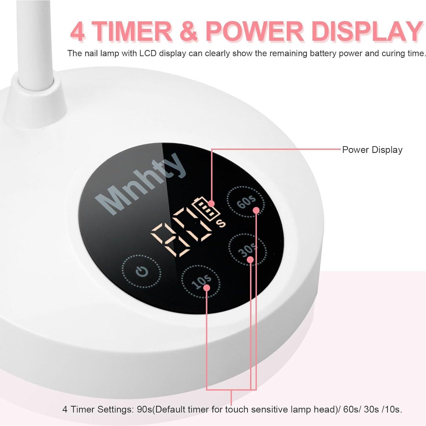 Lámpara UV LED para Uñas Gel X Inalámbrica 12W Blanca