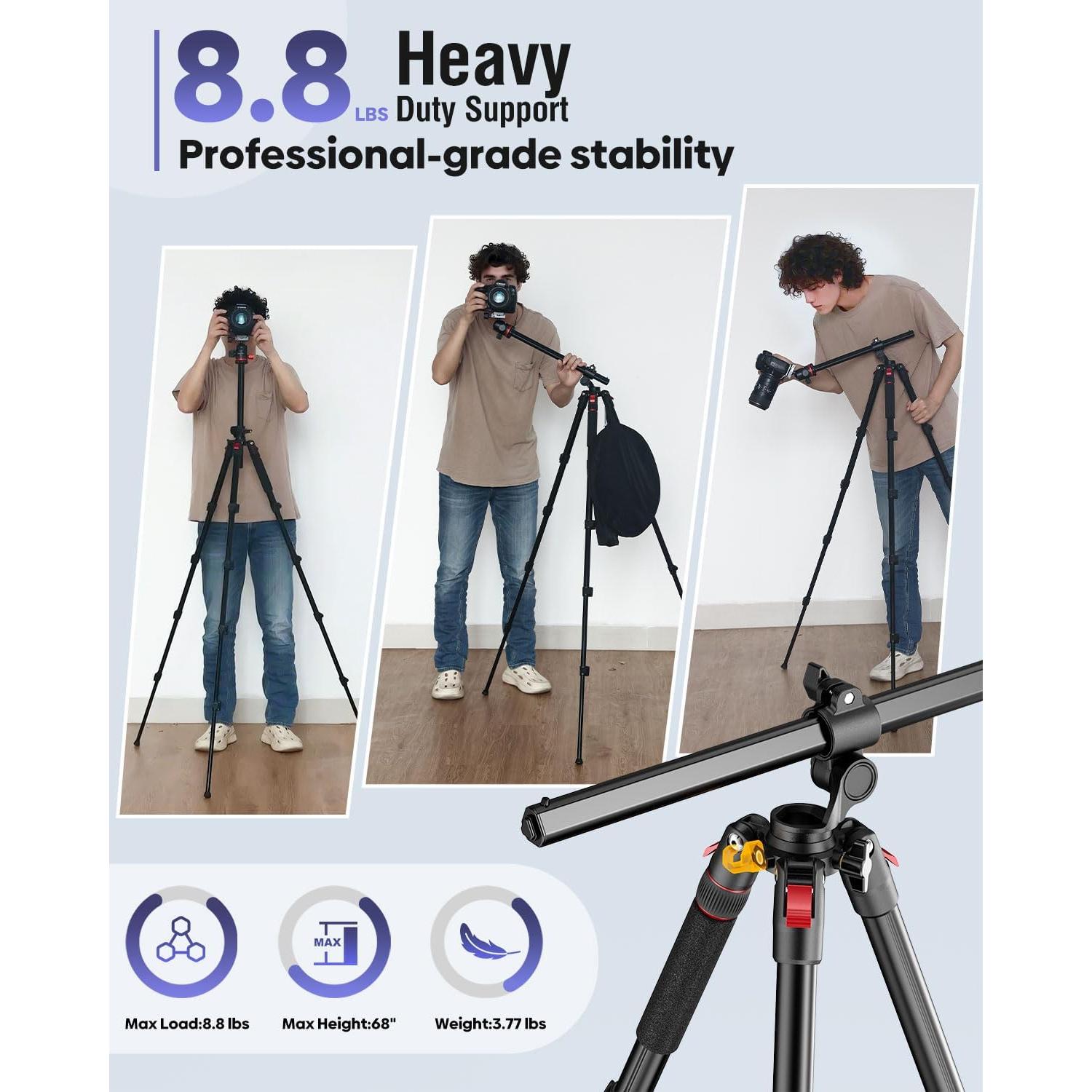 Trípode de Aluminio CAMBOFOTO TM265 172.72cm con Cabeza de Bola