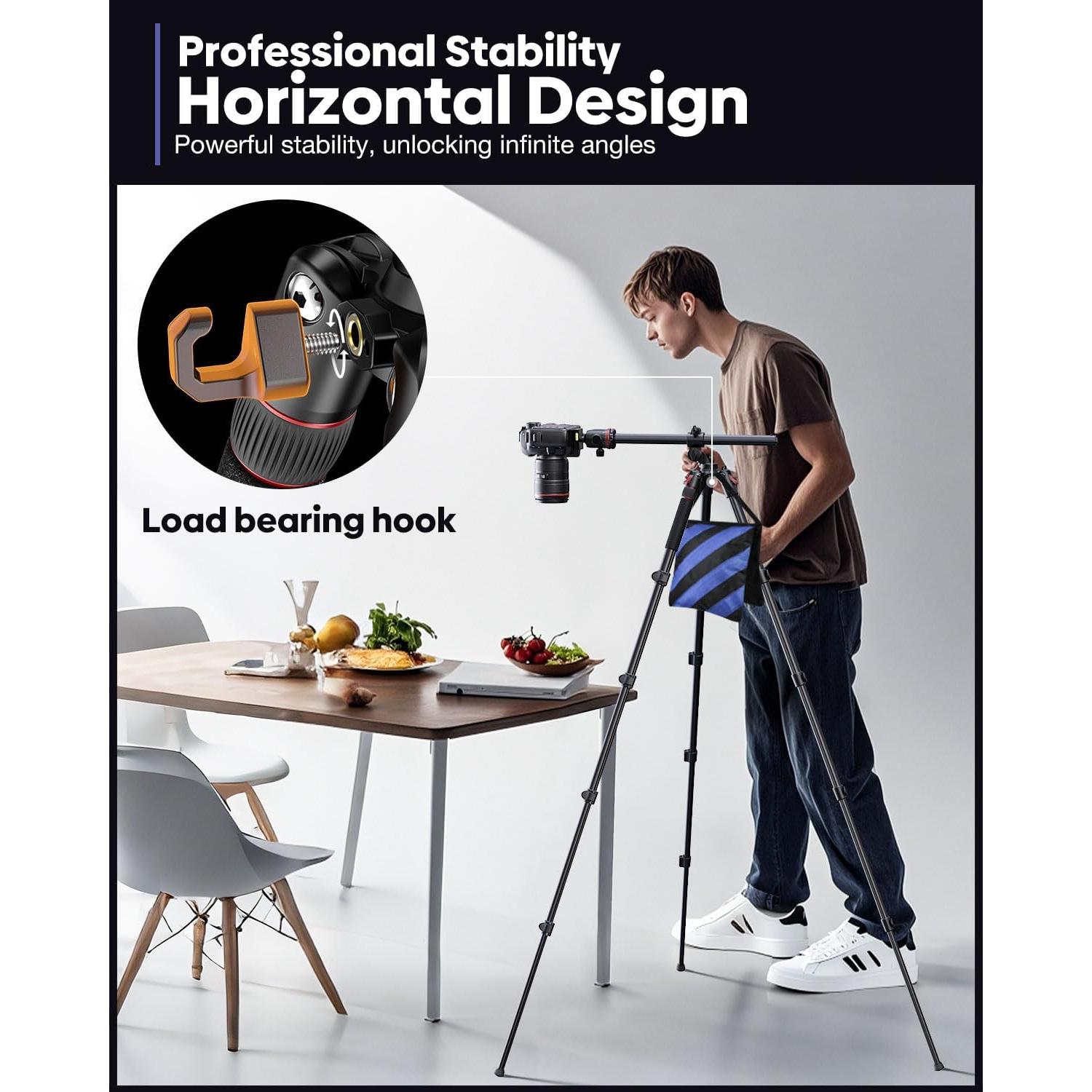 Trípode de Aluminio CAMBOFOTO TM265 172.72cm con Cabeza de Bola