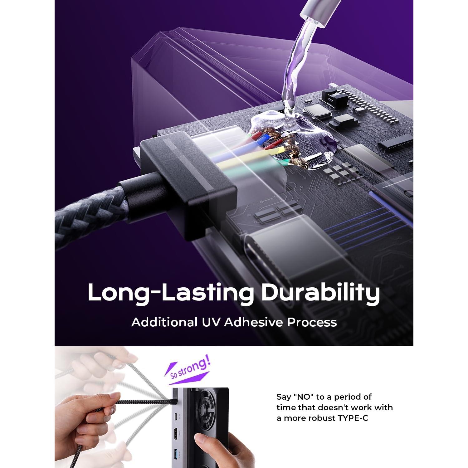 Estación de Acoplamiento LISEN para ASUS ROG ALLY X y Steam Deck - 4K@60Hz, USB 3.0, PD100W