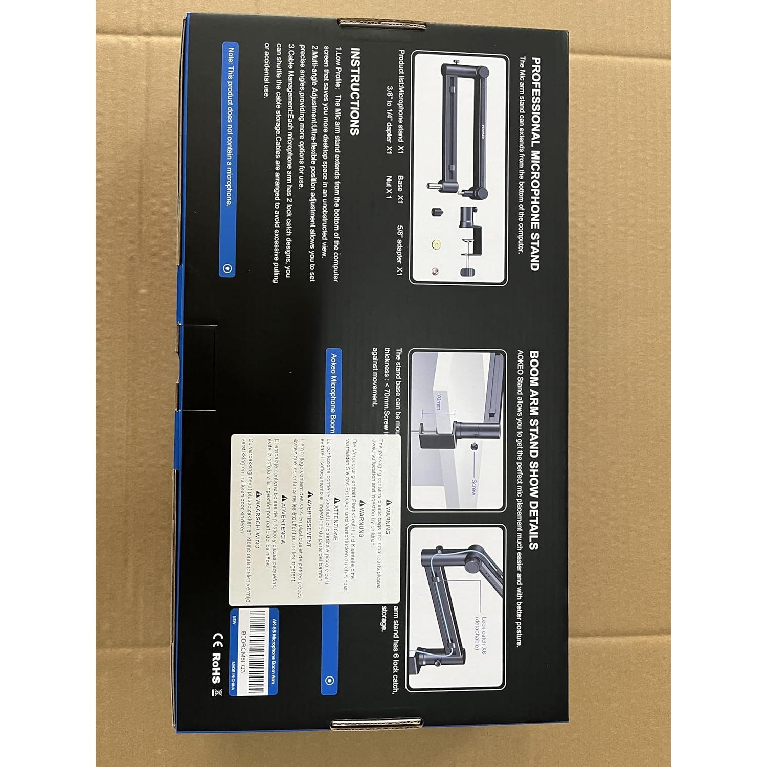 Soporte de Brazo de Micrófono Aokeo AK-58 Ajustable 2kg