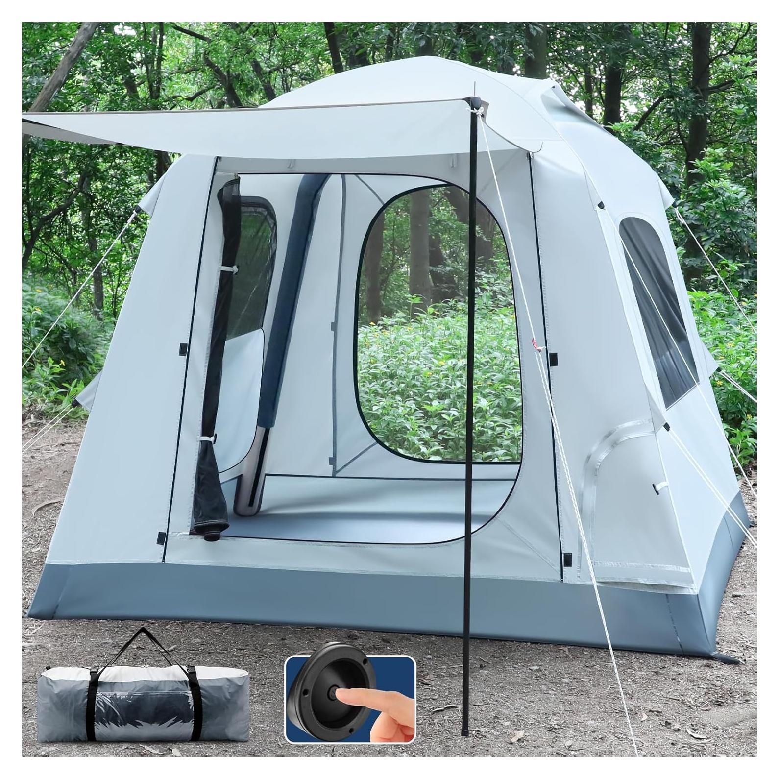 Carpa Inflable Automática Fseoot para 4 Personas 210x210cm