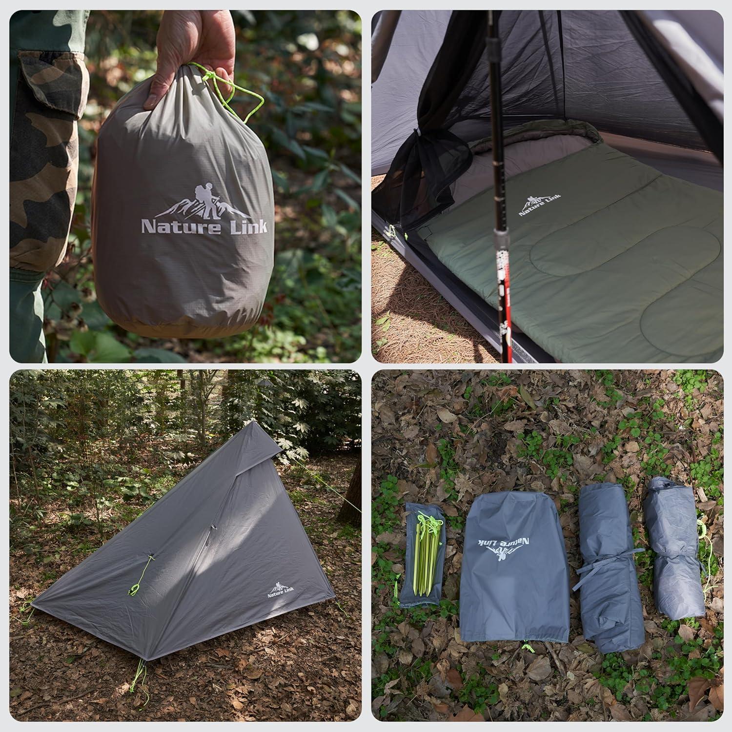 Tienda de Trekking Ultraligera Nature Link Altair-1, 1 Persona, Impermeable