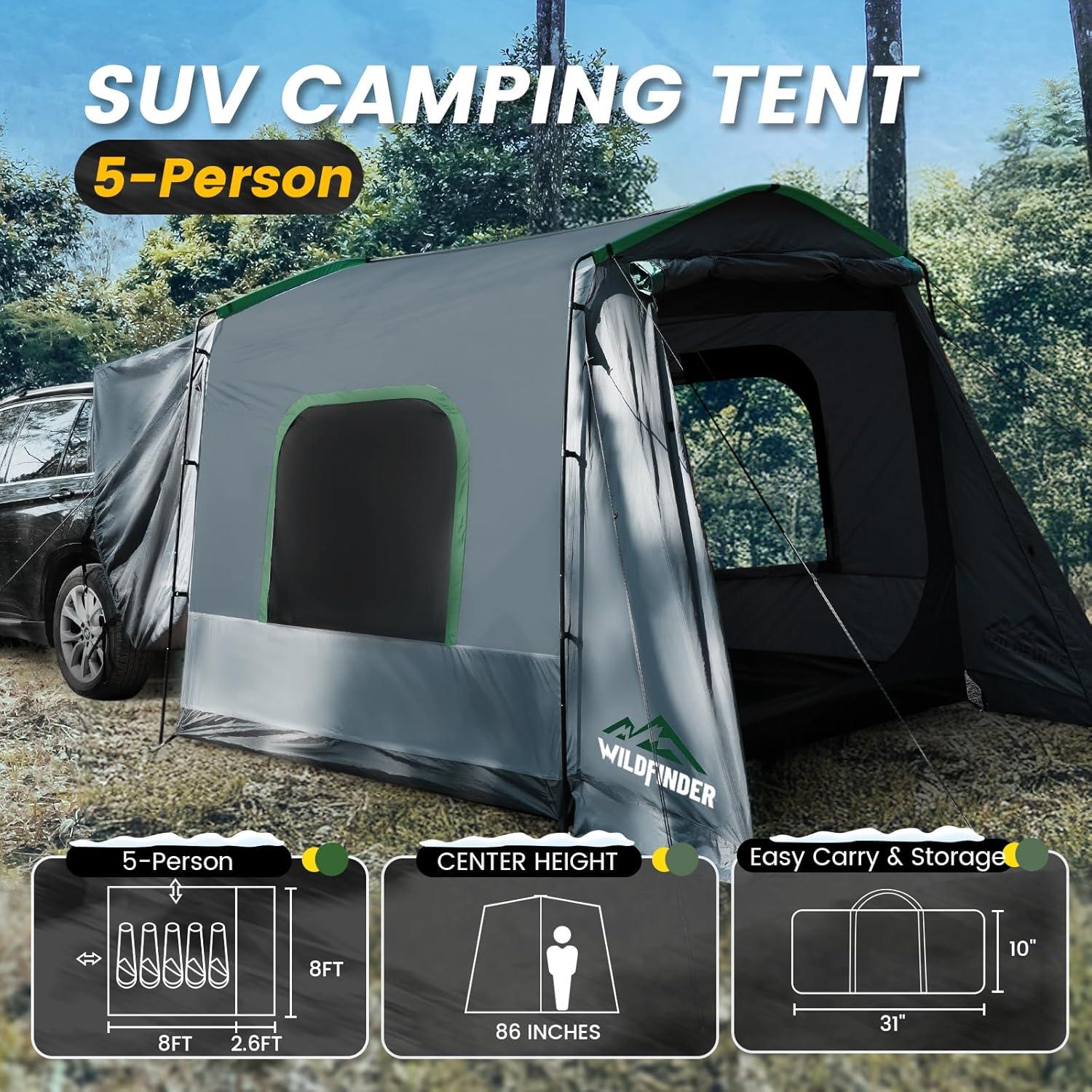 Carpa SUV WildFinder Rectangular 4 Personas Impermeable 2.44x3.23m