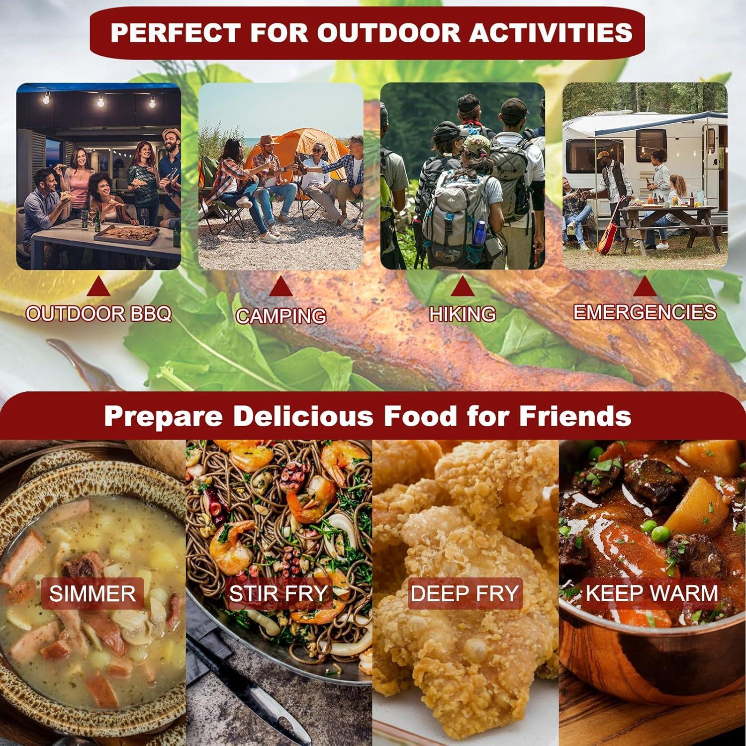 Estufa de Camping Portátil MOZODAWN Doble Combustible 10500 BTU