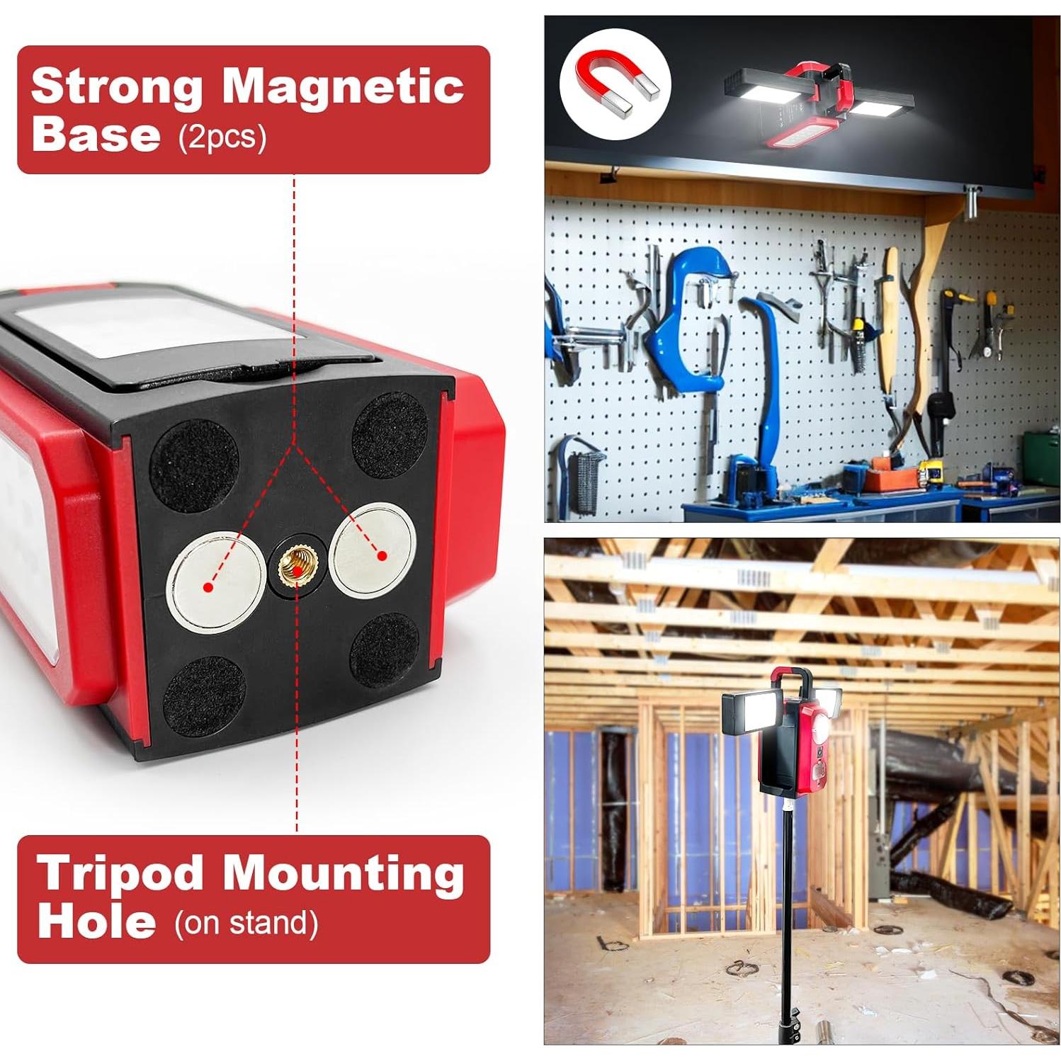 Luz de Camping Recargable SYLSTAR 3000LM con Gancho y Imán