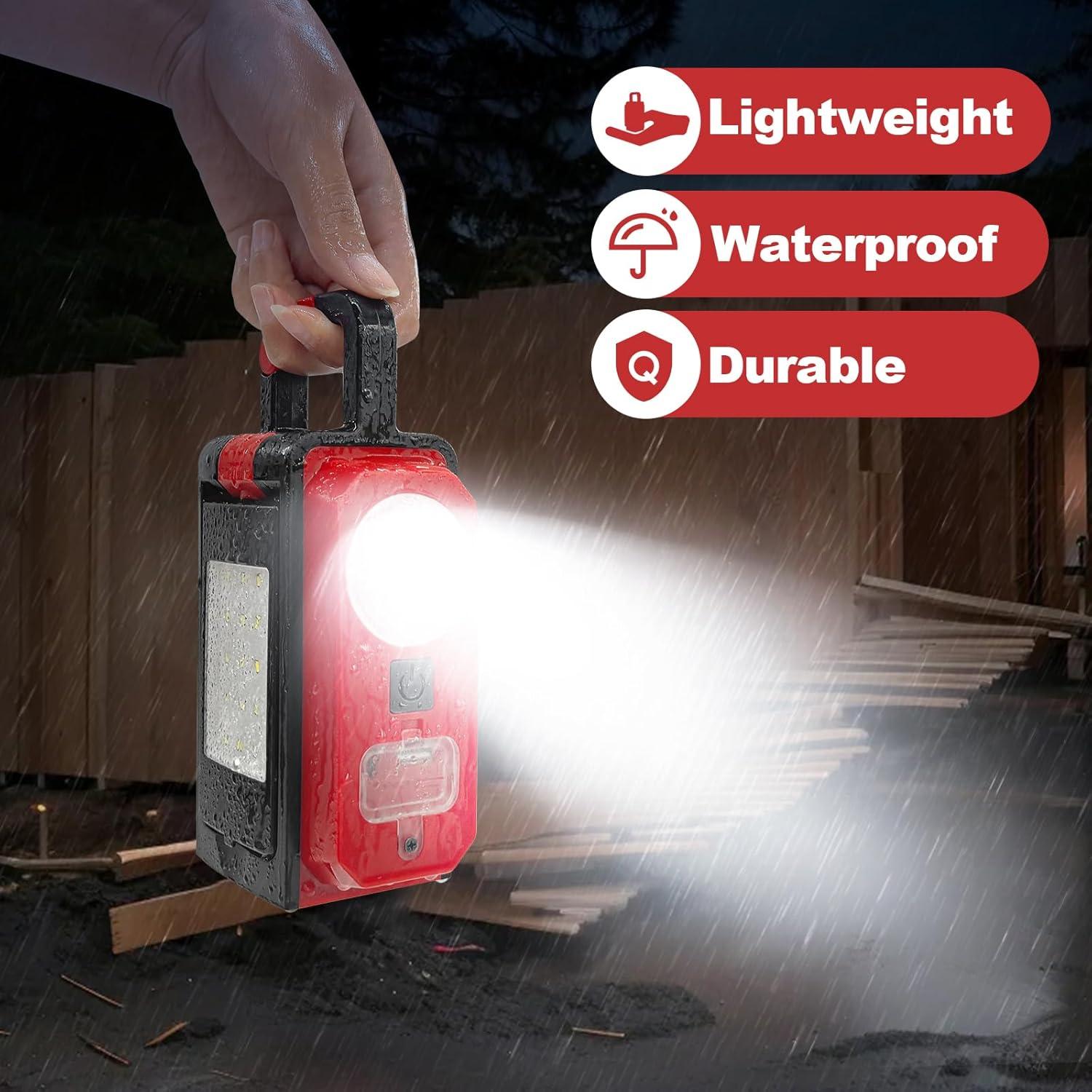 Luz de Camping Recargable SYLSTAR 3000LM con Gancho y Imán