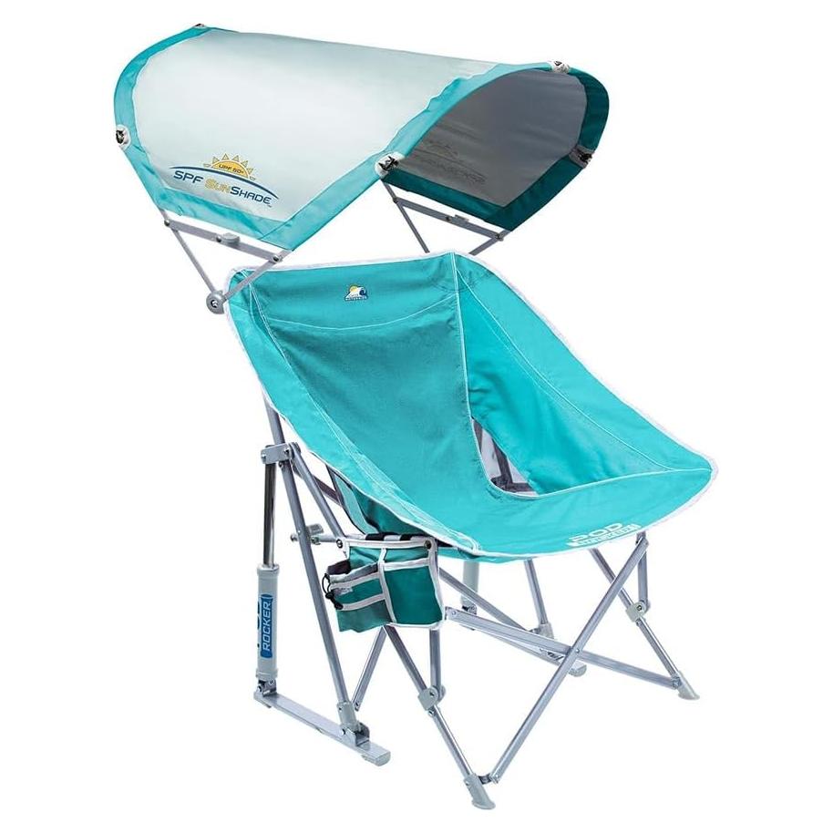 Silla Mecedora Plegable GCI Outdoor Pod con Toldo Verde