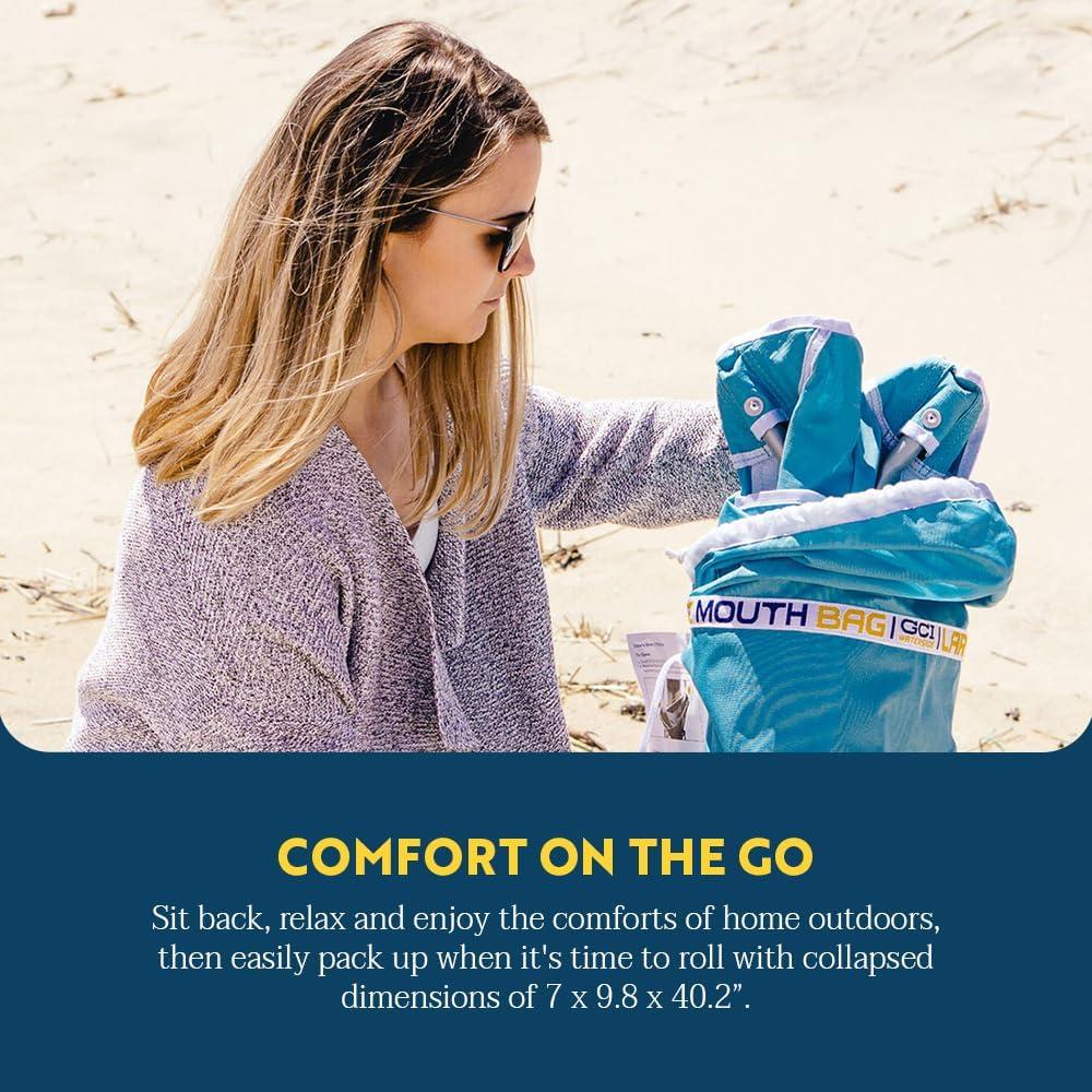 Silla Mecedora Plegable GCI Outdoor Pod con Toldo Verde