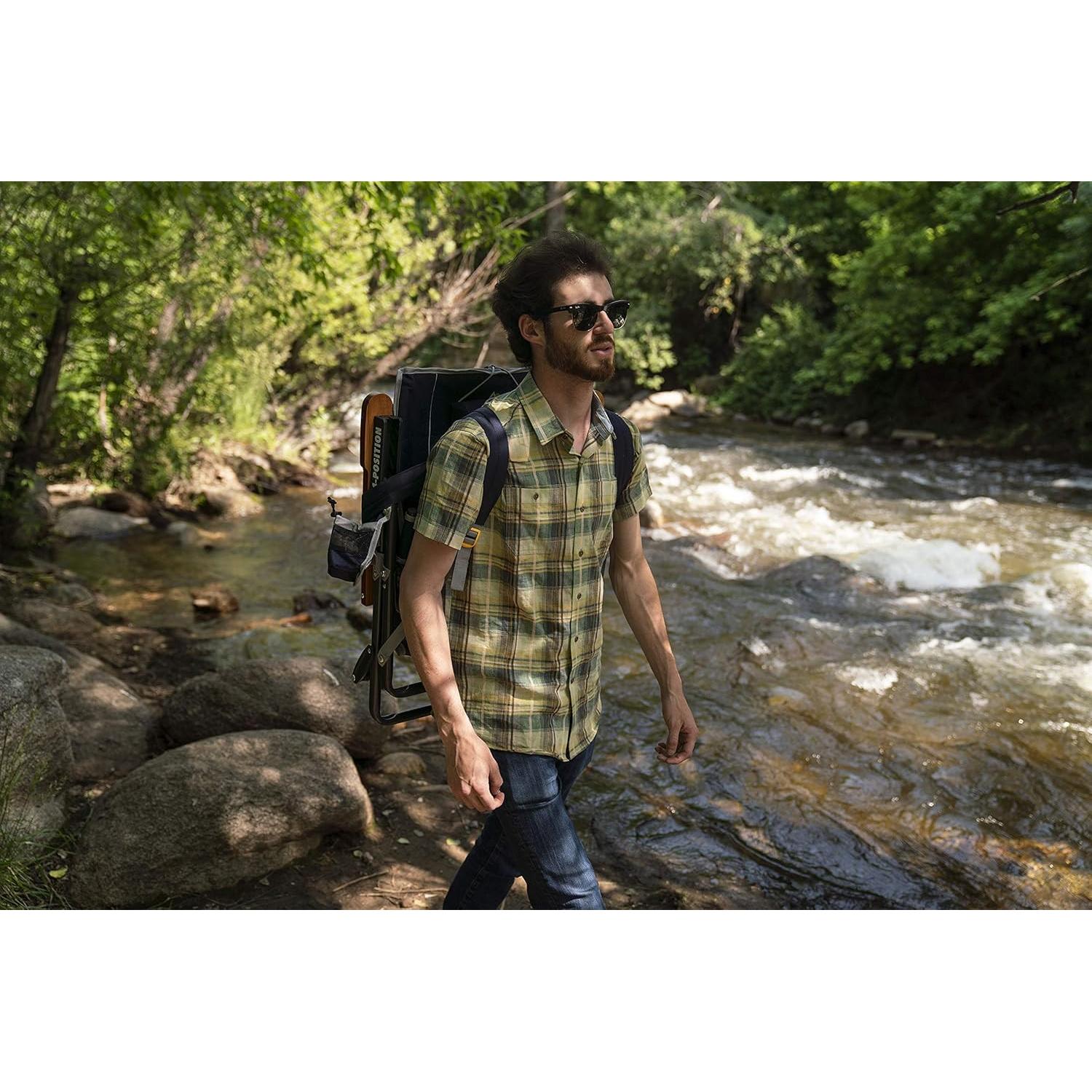 Silla de Camping Plegable GCI Outdoor Mochilero Wilderness Azul